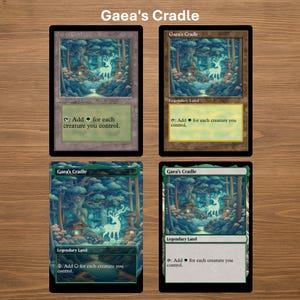 Carta de teste personalizada Gaea's Cradle para Magic the Gathering (sem bordas, oldschool, pré-moderna ou moldura regular)