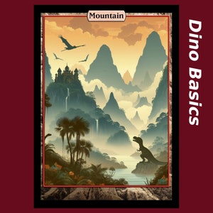 20 Dino Basic Lands for Magic the Gathering (custom full art)