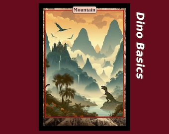 20 Dino Basic Lands for Magic the Gathering (custom full art)