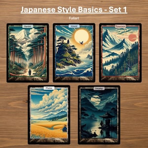 20 Japanese Style Lands for Magic the Gathering (custom full art) - Set 1