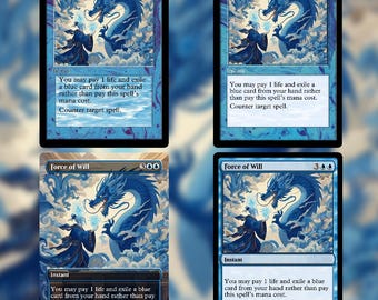 Force of Will custom Playtest Card for Magic the Gathering (Borderless, Oldschool, Premodern or Regular Frame)