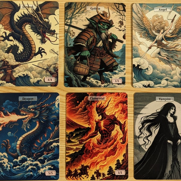 Token Set for Magic the Gathering (40 tokens on 20 double sided cards)