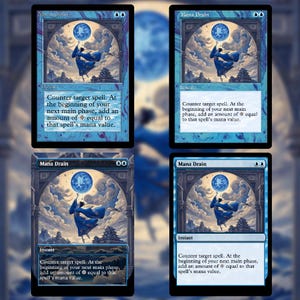 Carta de teste personalizada para Drenagem de Mana para Magic the Gathering (Sem Bordas, Oldschool, Pré-moderno ou Moldura Regular)