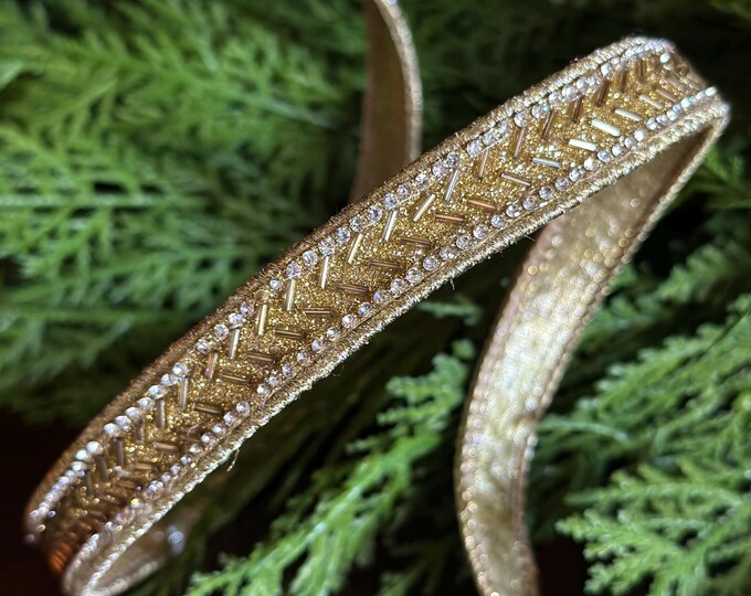 Gold Rhinestone Ribbon Trim Design Wedding Decoration Ribbon Trim ...