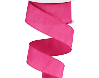Ruban rose fuchsia pour la fabrication de guirlandes Fournitures artisanales Fabrication d'arcs Ruban d'été Sensibilisation au cancer du sein