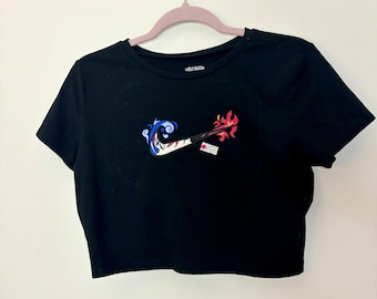 Embroidered Anime Baby Tee