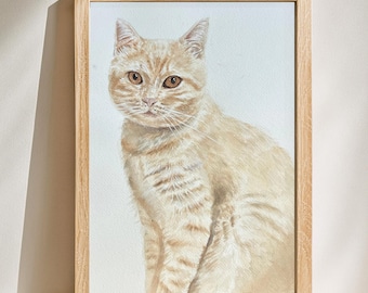 Hand-Painted Watercolor Pet Portrait: Custom Dog or Cat Art