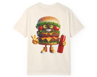 Unisex Garment-Dyed BURGER MAN T-shirt