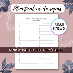 French printable weekly meal planning, food diary planner, weekly meal tracking, weekly meal planning sheet