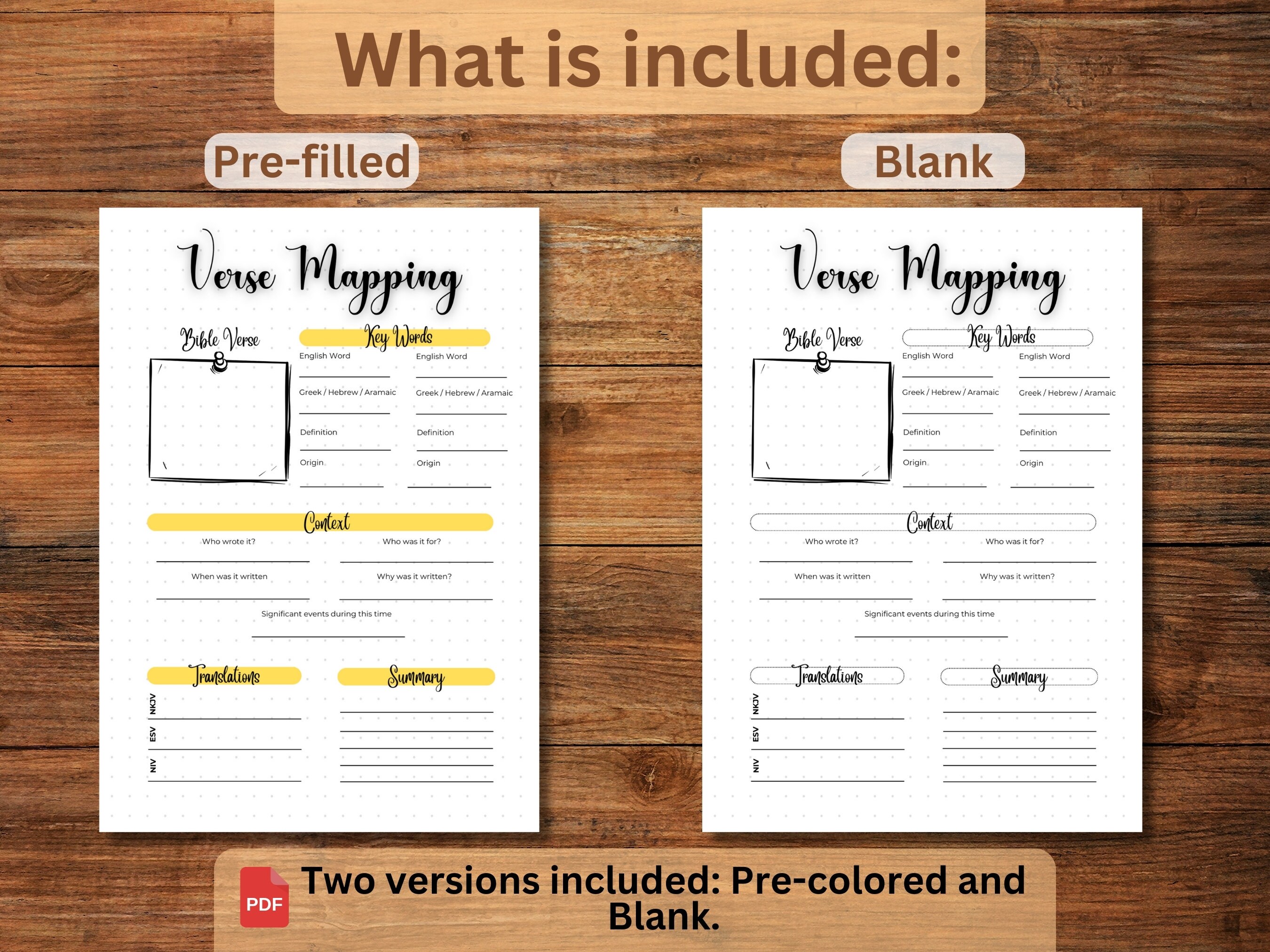 Scripture Layout Bible Verse Mapping Printable | Bible Study Guide | Devotional Journal ...