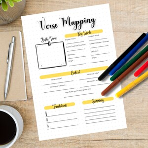 Bible Verse Mapping Printable | Bible Study Guide | Devotional Journal ...