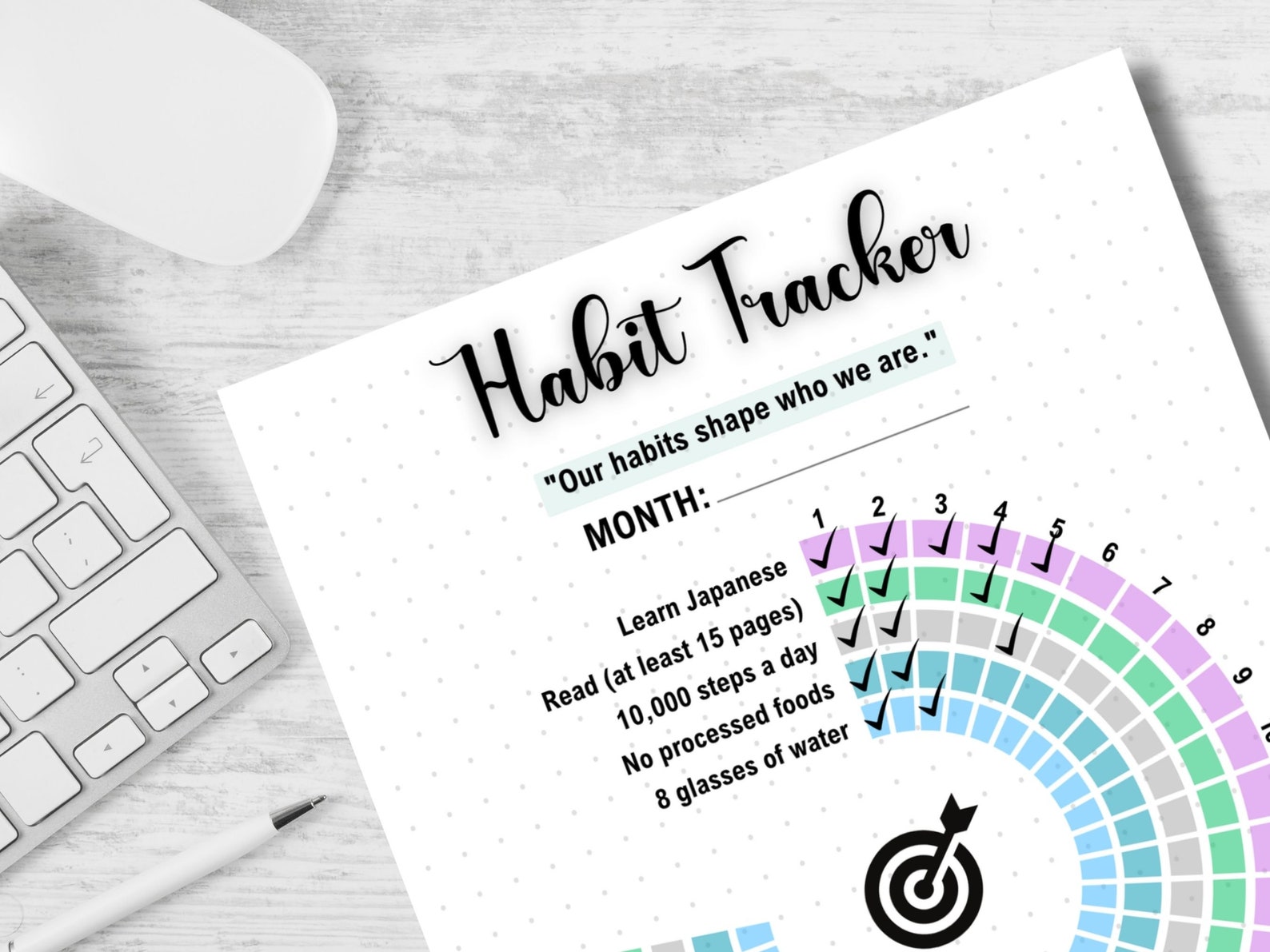 Habit Tracker | Printable Habit Tracker | A5, A4 & Letter Journal Page ...