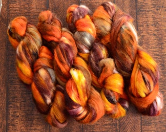 Sunset Mohair Roving 4 oz.