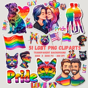 Más de 50 paquetes PNG LGBT, PNG LGBT, PNG arcoíris, PNG orgullo gay, PNG citas LGBT, archivo digital gay, pegatinas LGBT, diseños de camisetas LGBT para descargar