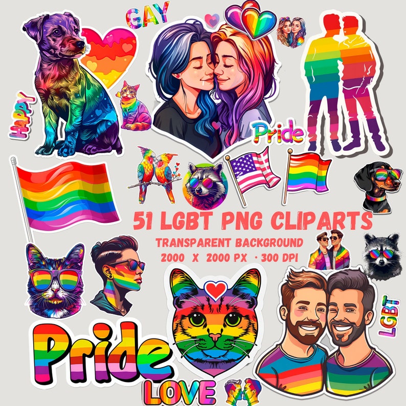 50+ LGBT PNG Bundle, LGBT Png, Rainbow Png, Gay Pride Png, Lgbt Quotes ...