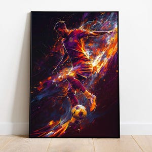 High Quality Soccer Fan Print, Football Poster, Digital Illustration, Gallery Wall Art Image, Boys Room JPG Posters , Printable Sport Art