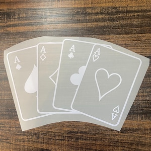Ace Playing Card Car Vinyl Sticker | Playing Card Vinyl Sticker | Car Sticker |