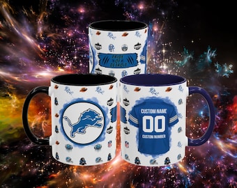Unique 11oz Mug with Personalized Jersey Name and Number Accents