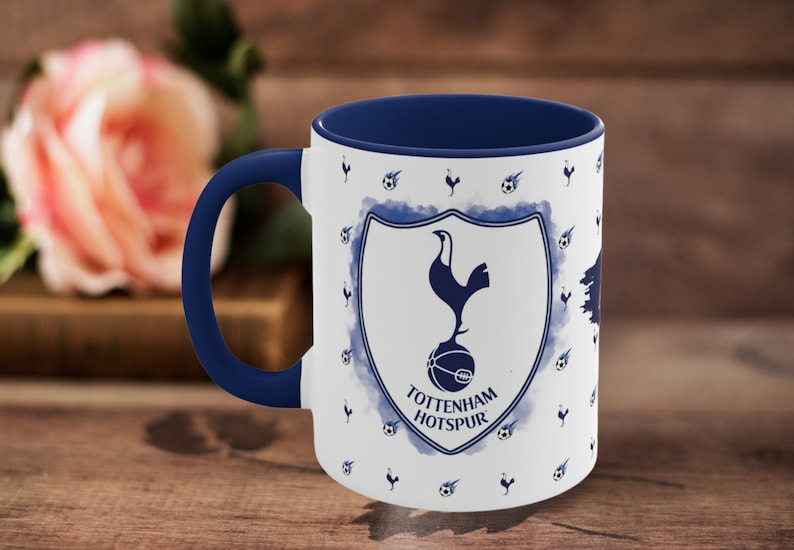 Tottenham Spurs with Custom Name and Number Accent Coffee Mug 11OZ zdjęcie 2