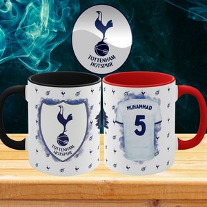 Tottenham Spurs with Custom Name and Number Accent Coffee Mug 11OZ zdjęcie 1