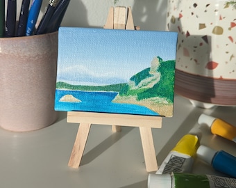 Mediterranean Beach - Hand-Painted Art for Unique Gifts and Decor