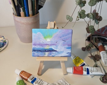 Lilac Seascape - Hand-Painted Art for Unique Gifts and Decor