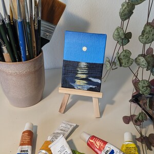 Meer Sonnenuntergang - Original Acryl Gemälde auf Leinwand