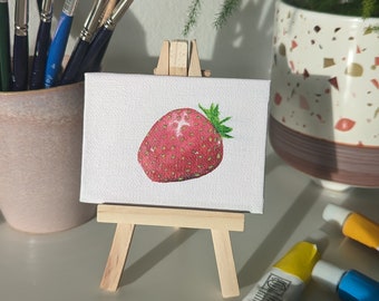 Strawberry - Hand-Painted Art for Unique Gifts and Decor
