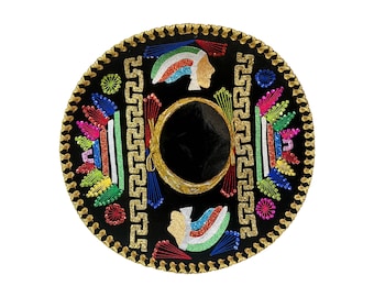 UNIQUE Embroidered Mariachi Sombrero: Traditional Mexican Charro Hat