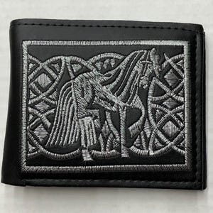 Mexikanische Silberstickerei-Pferdebrieftasche für Herren