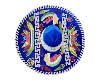 UNIQUE Embroidered Mariachi Sombrero: Traditional Mexican Charro Hat
