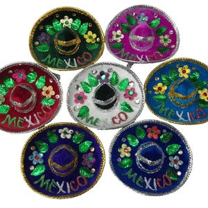 NEU 1PC Mini Hut Mexikanische Mariachi Sombrero Charro Verschiedene Farben 6 Zoll Fancy