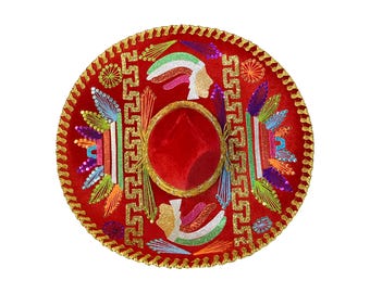 UNIQUE Embroidered Mariachi Sombrero: Traditional Mexican Charro Hat