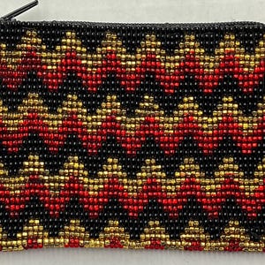 Guatemala Handmade Beaded Coin Purse. Zipper Coin Pouch. Birthday Gift For Her.