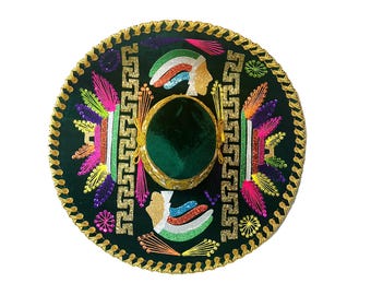 UNIQUE Embroidered Mariachi Sombrero: Traditional Mexican Charro Hat
