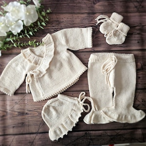 Newborn Baby Girl Coming Home Outfit, Organic Cotton Baby Clothing Set, Baby Girl Clothes, Baby Girl Gift