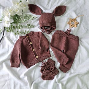 Conjunto para recién nacido que regresa a casa, ropa de punto para bebé, conjunto de hospital para bebé, regalo para bebé recién nacido