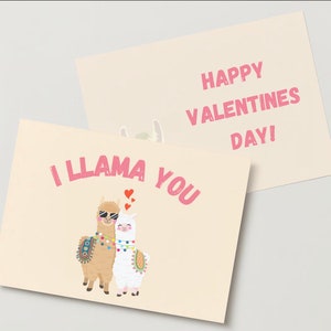 Llama Valentine's Day Card