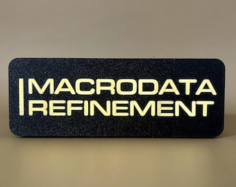 Severance Macrodata Refinement Sign: Handmade 3D Printed Desk Light