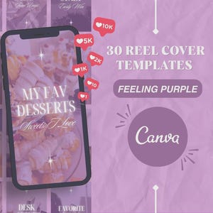 30 Instagram Reel Cover Vorlagen | Instagram-Story | Bearbeitbare Canva-Vorlagen | Social Media Vorlagen | Inhalt Ersteller | IG Reel Covers