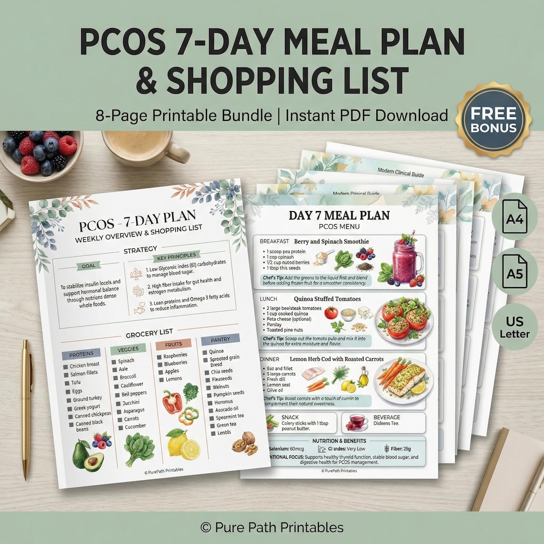 Pcos Exercise Plan.pdf PCOS Meal Plan PDF | 7 Day Diet Guide | Insulin Resistance Recipes ...