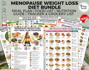 Menopause Weight Loss Diet Meal Plan + Food List Hormone Balance Fat Loss Nutrition Guide