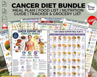 Plan de alimentación para la dieta contra el cáncer + Lista de alimentos: Guía nutricional equilibrada para un bienestar óptimo (PDF imprimible)