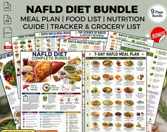 NAFLD Diet Meal Plan Bundle Food List Leber Gesundheit Guide Printable PDF-Download