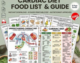 Cardiac Diet Food List | Heart Healthy Nutrition Guide: Low Sodium Grocery Shopping Chart