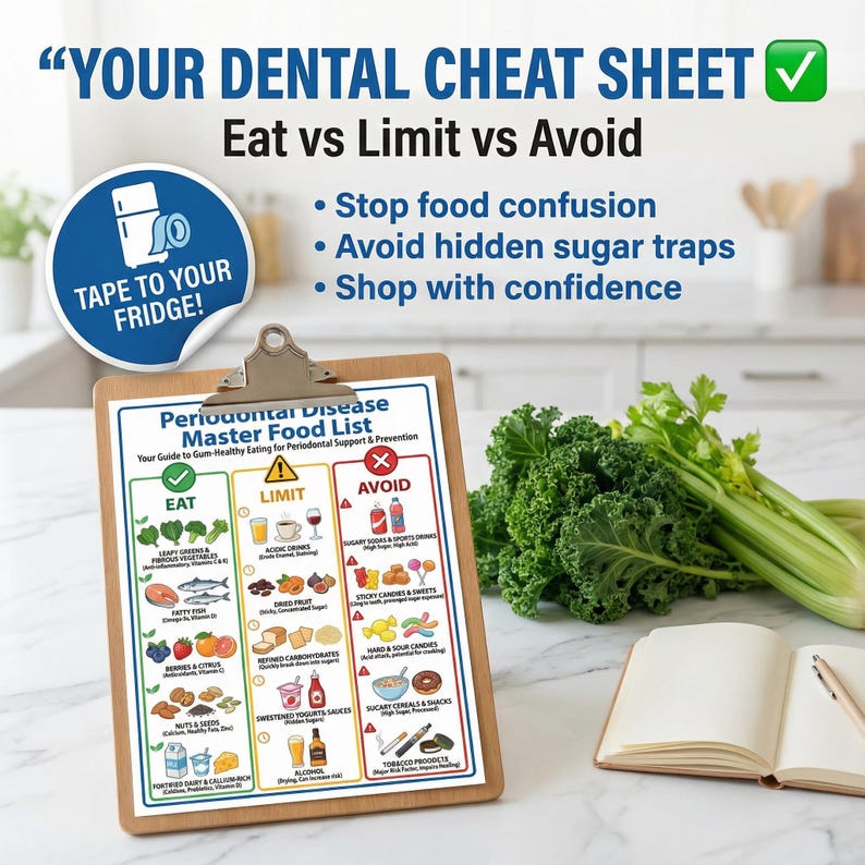 Periodontal Disease Food List PDF | Gum Health Diet Guide | Gingivitis ...