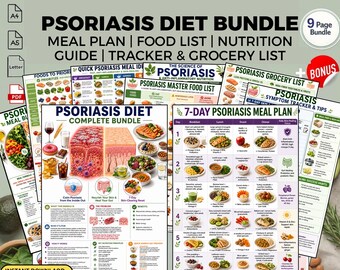 Psoriasis Diet Meal Plan Bundle Anti Inflammatory Food List Printable PDF Download Guide