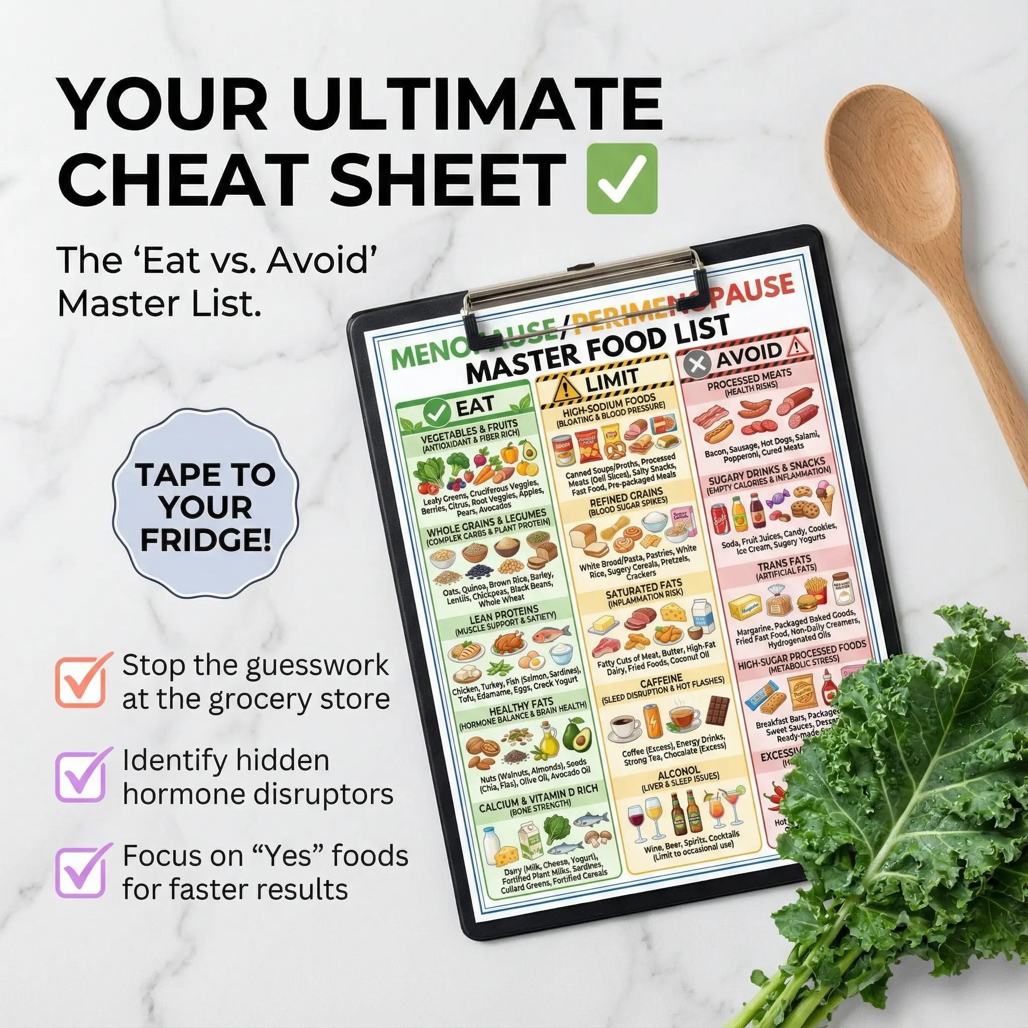 Menopause Food List PDF | Hormone Balance Diet | Perimenopause ...