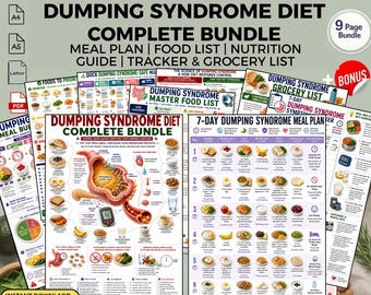 Dumping Syndrome Diet Bundle, 7-Day Meal Plan, Food List, Symptom Tracker (Digital Download)