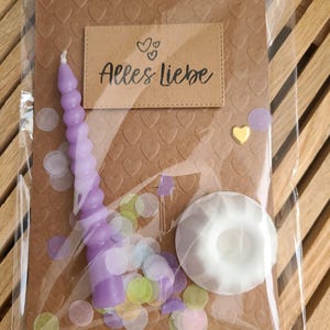 Geburtstagsgeschenk Mitbringsel Kleinigkeit to go - Gugelhupf Mini-Kerze